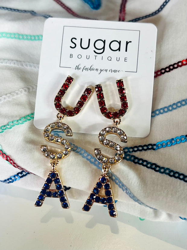 Sparkle & Shine USA Earring