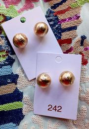 Chic Golden Ball Stud