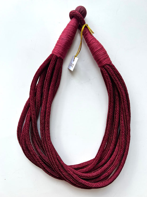 Gameday Slub 8 Strand Necklace | Maroon