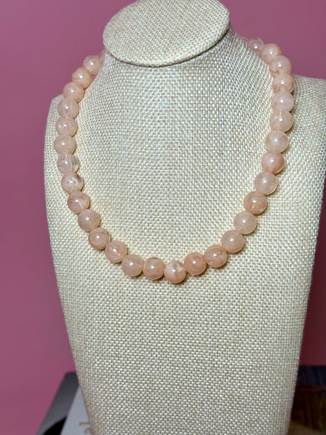 Mini Candy Coated Necklace | Powder Pink