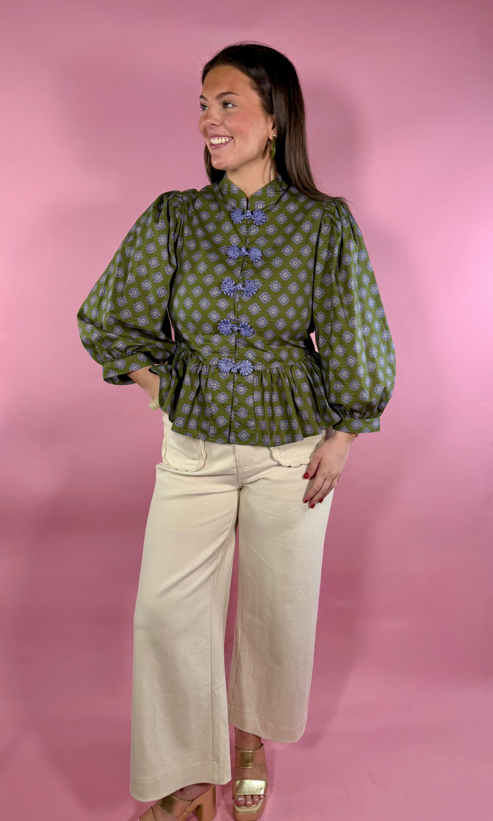 Lila Floral Top