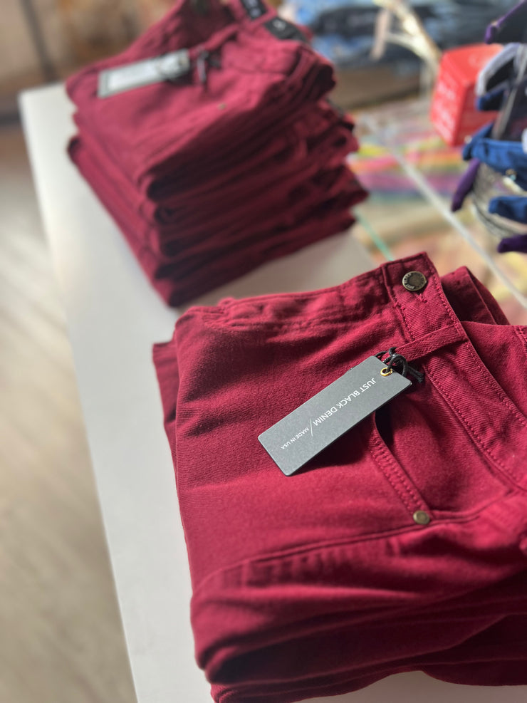 Slim Cropped Bootcut | Dark Cherry