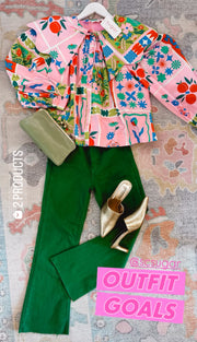 Fruit Frames Collared Top