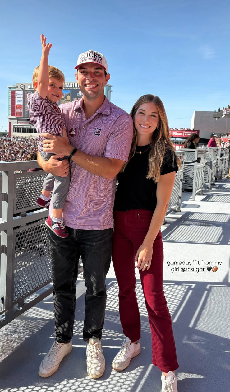 Slim Cropped Bootcut | Dark Cherry