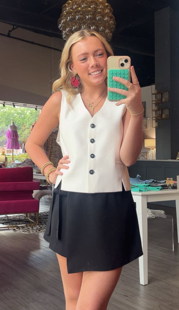 Rinni Wrap Skort | Black