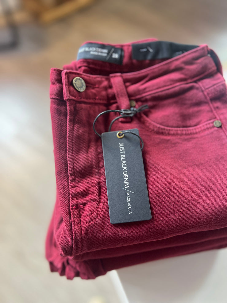 Slim Cropped Bootcut | Dark Cherry