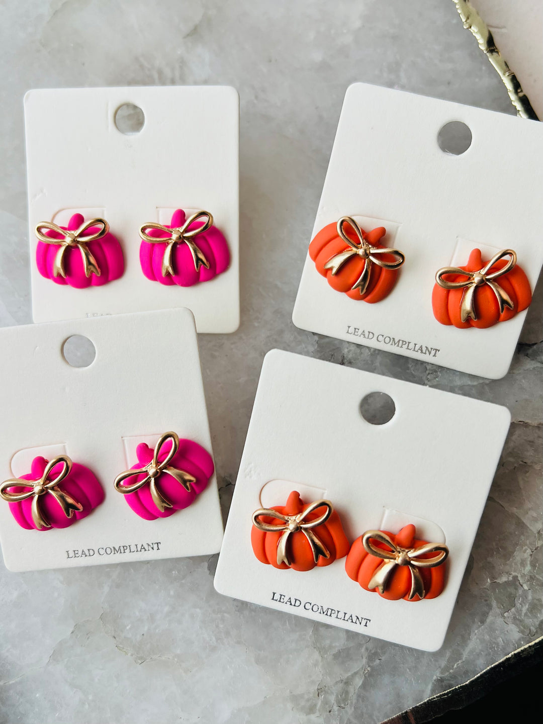 Bows &amp; Pumpkins Studs