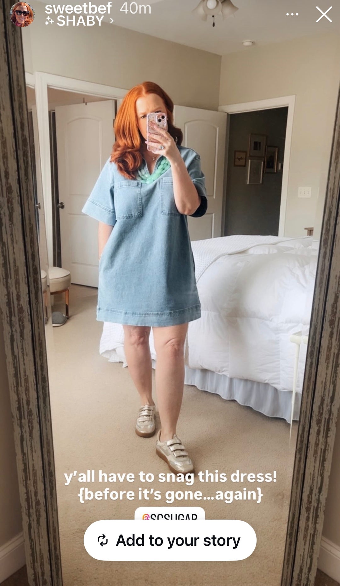 ella denim dress OW Collection Ella Denim Shirt Dress in Blue
