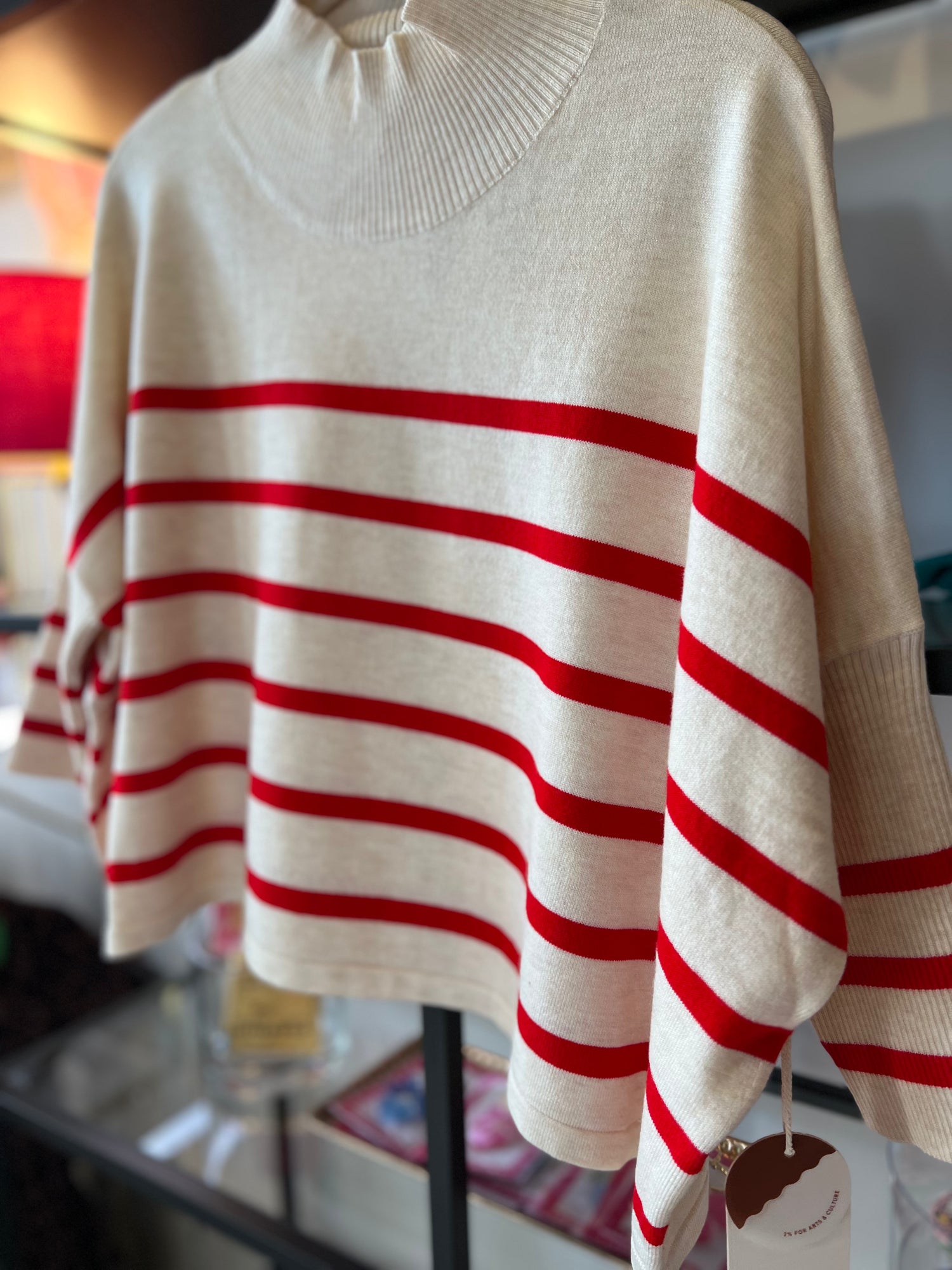 Aja 'Ortho' Stripe Top | Red