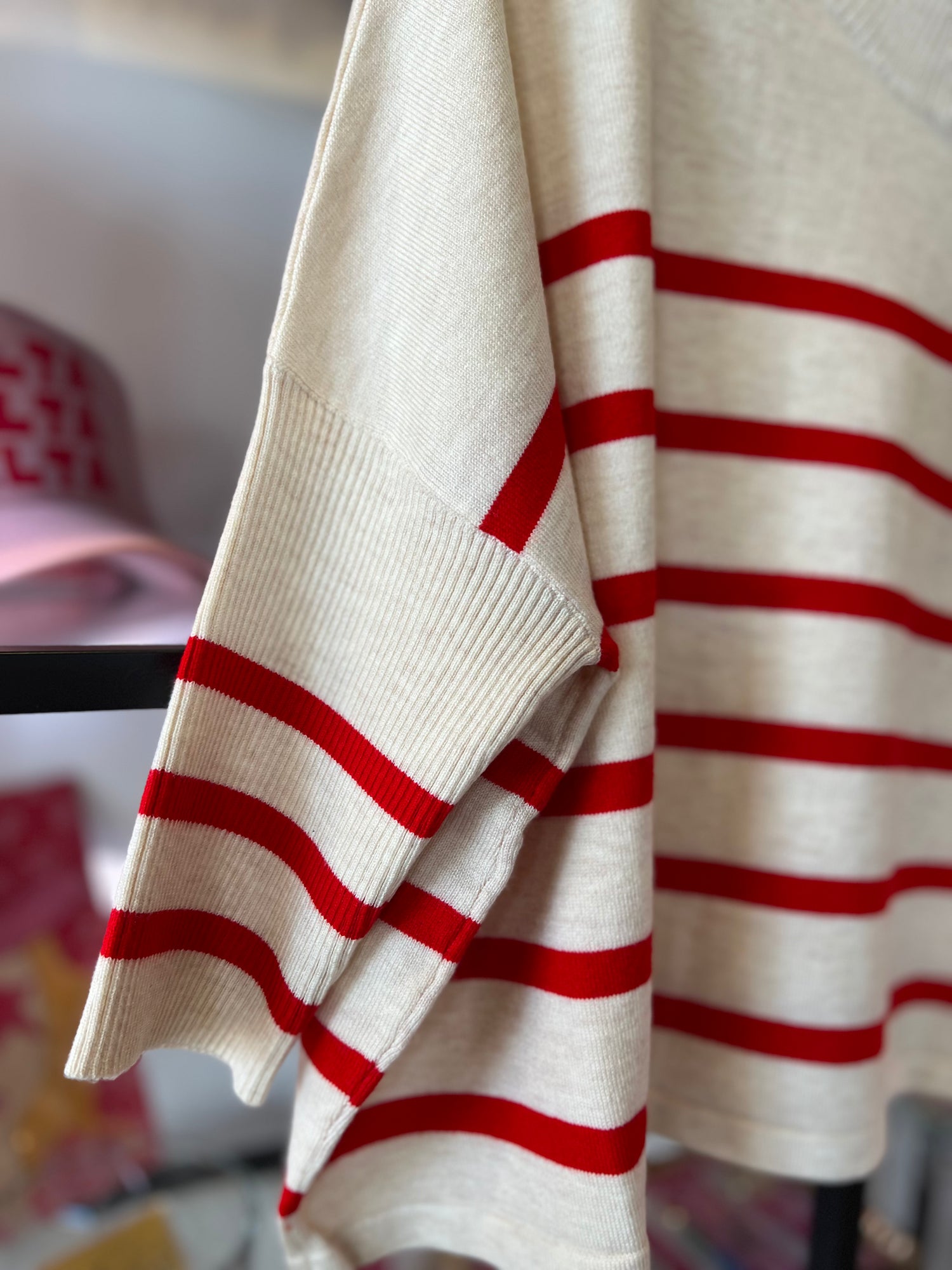 Aja 'Ortho' Stripe Top | Red