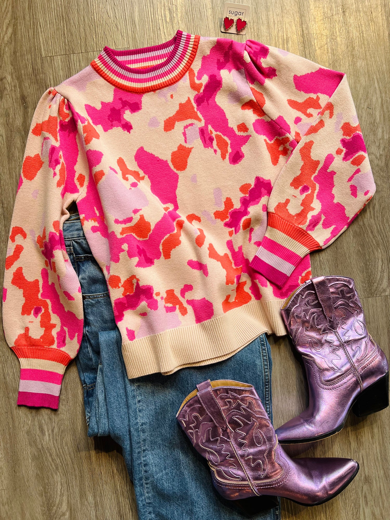 *1/13 PREORDER* Kaley Abstract Sweater