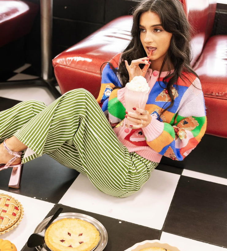 ::10/15 PREORDER:: Colorblock Piece of Pie Cardigan