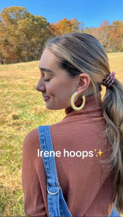 Irene Hoop Earring - Brushed Gold