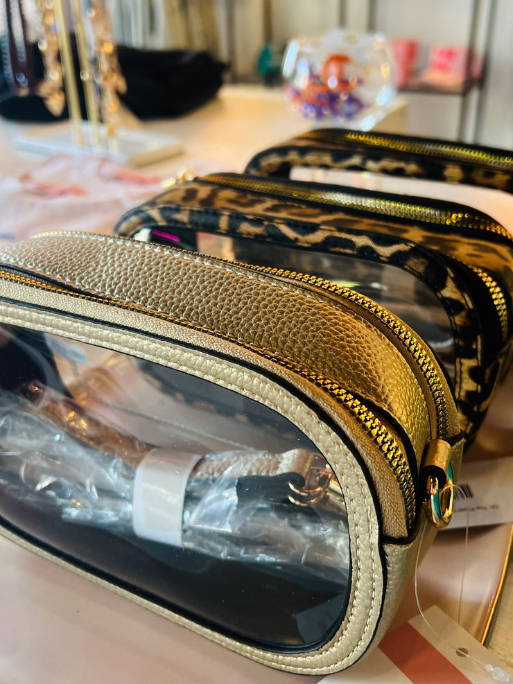 Go for the Gold Clear Crossbody Purse