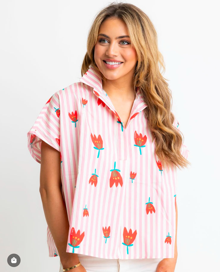 Cutie Stripe Tulip Top