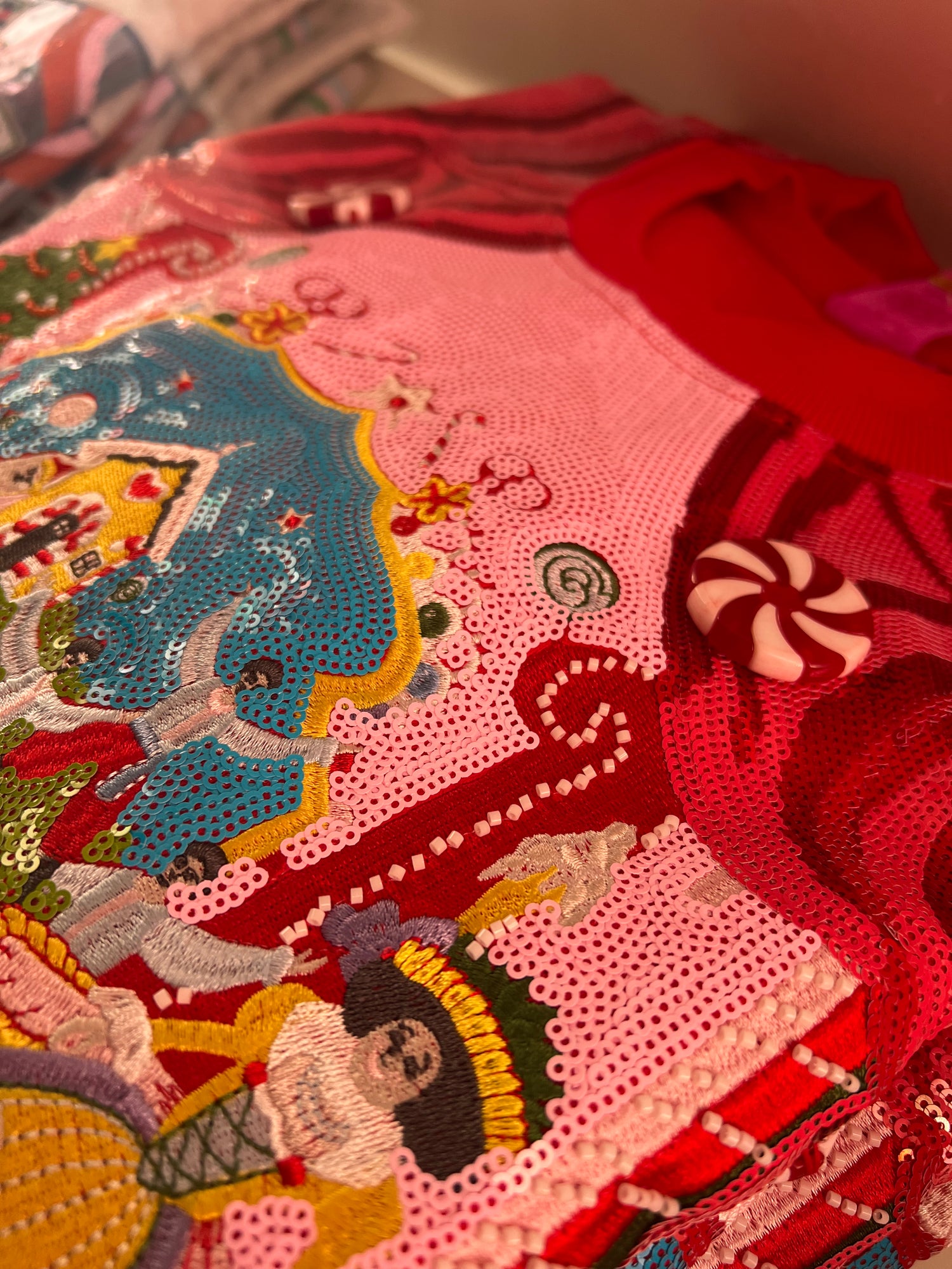 Red Nutcracker Ballet Stage Scene Sweatshirt