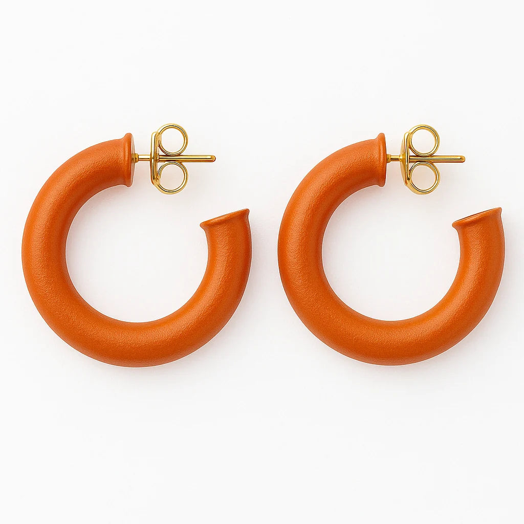 Painted Small Chantal Hoops | Orange