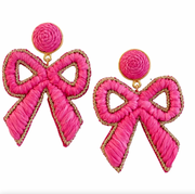 Gaby & Grace Bow Earring | Pink Flamingo