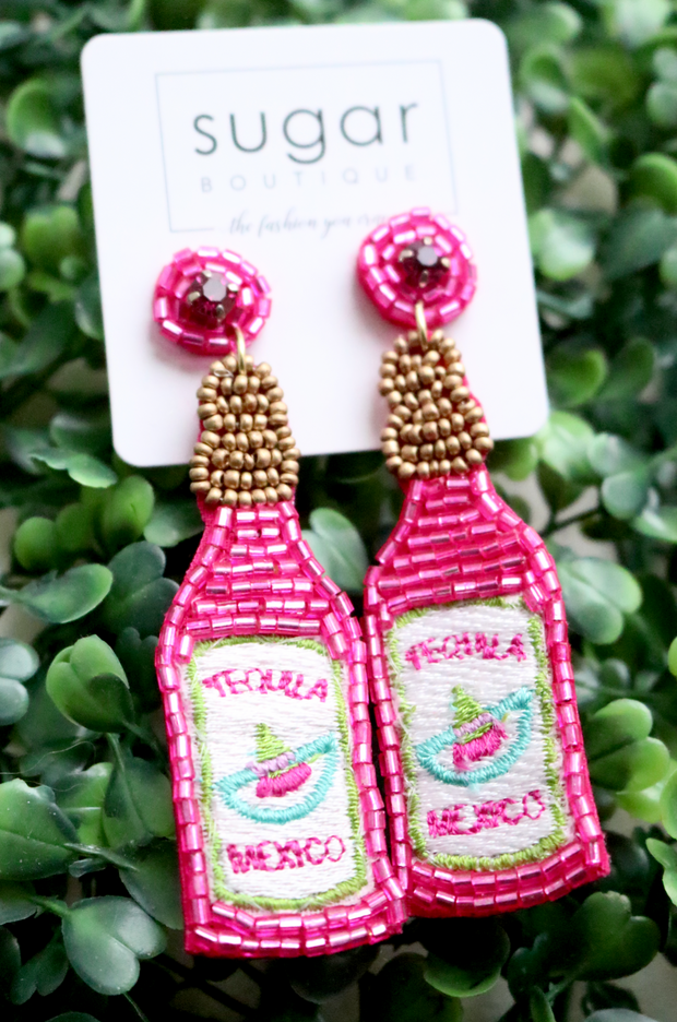 Pink Tequila Earrings
