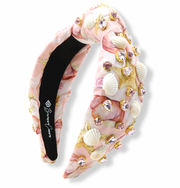 Pink Shell Headband with Crystals