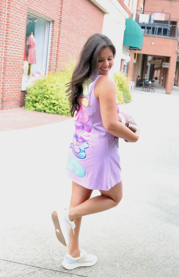 Lavender Iridescent "Tigers" Tank Dress