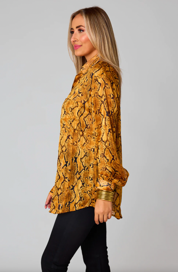 Portia Loose Button Up | Snake Charmer - S,M, L