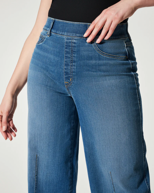 Seamed Front Wide Leg Jeans | Vintage Indigo