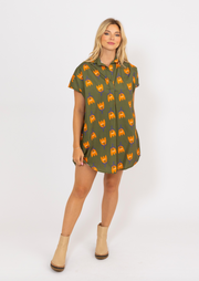 Funky Tulip Shirtdress | Olive