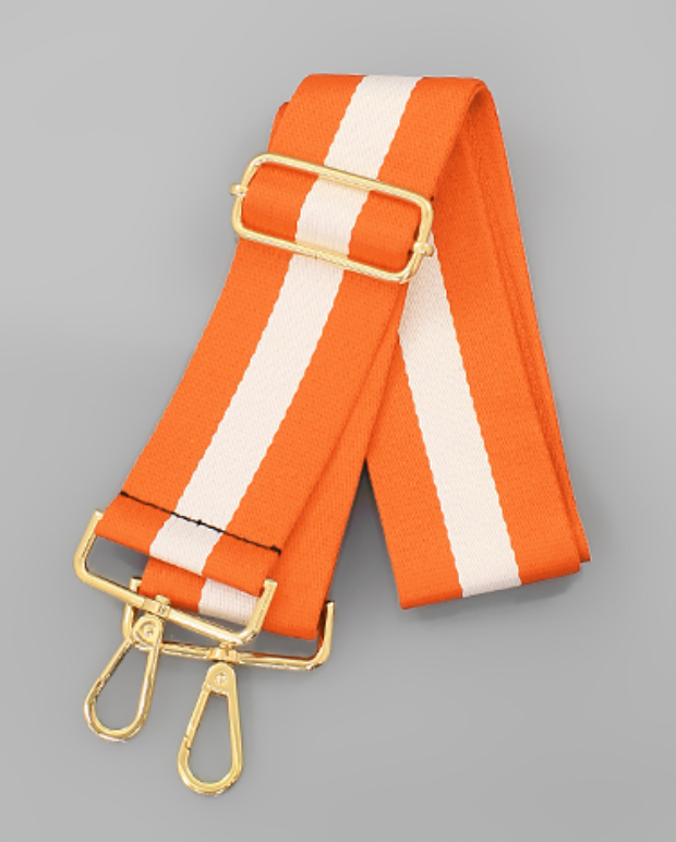 Gameday Clear Bag Strap | Orange & White