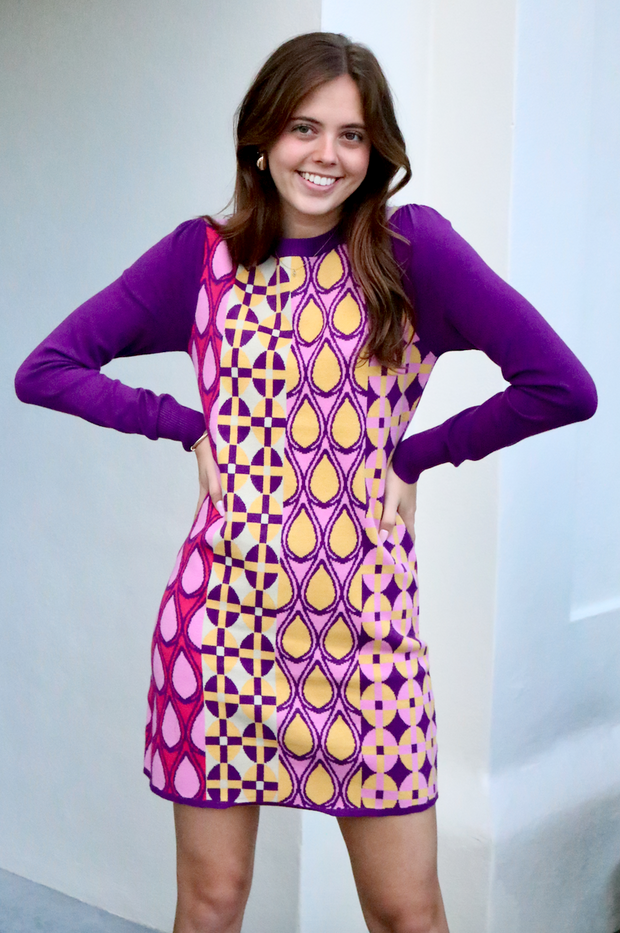 Groovy Era Sweater Dress - S, M