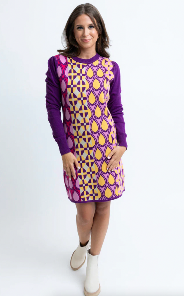 Groovy Era Sweater Dress - S, M