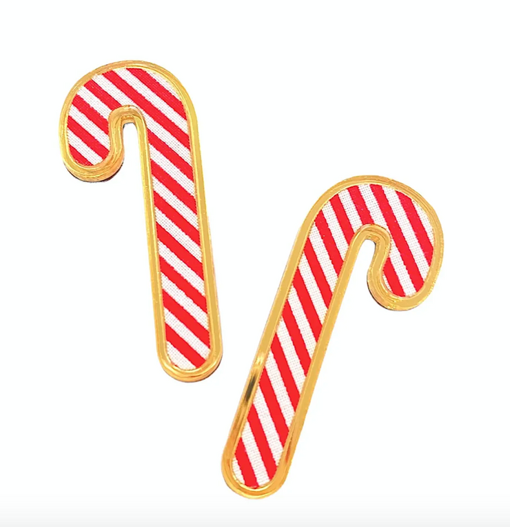 Candy Cane Statement Earring | RED