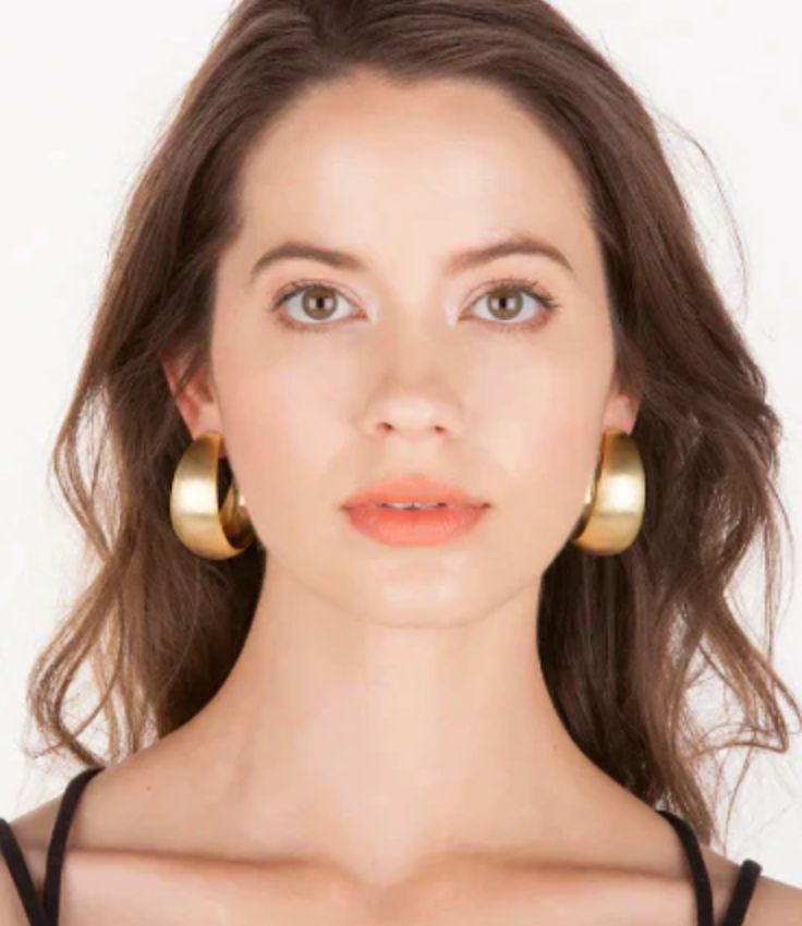 Brooke Hoop Earring | Brushed Gold