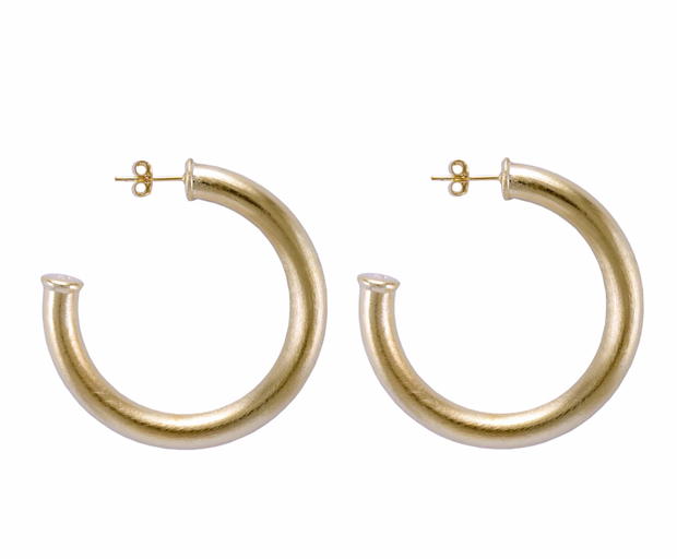 Sheila Fajl Large Chantal Hoop Earrings | CHAMPAGNE GOLD