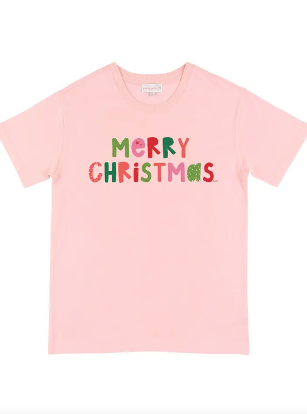 Merry Christmas Tee | Blush - SMALL