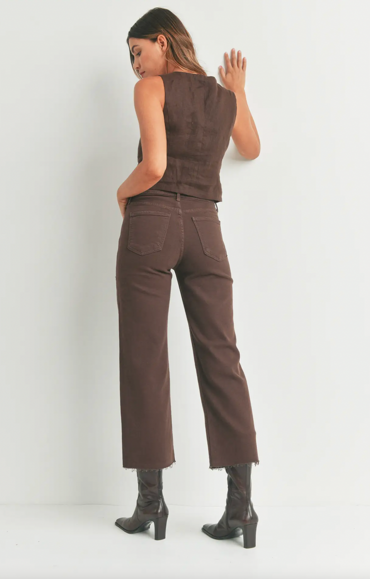 Utility Wide Leg Jean | Espresso - size 31