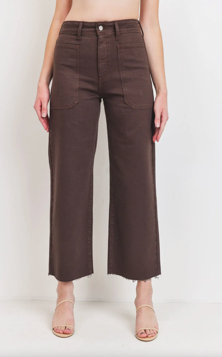 Utility Wide Leg Jean | Espresso - size 31