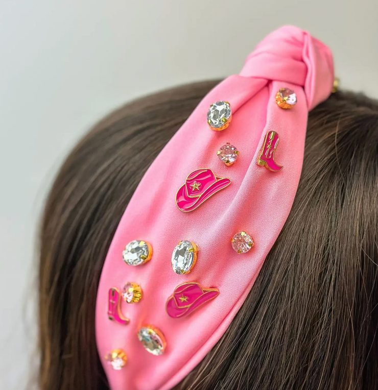 Western Embellished Headband | Pink