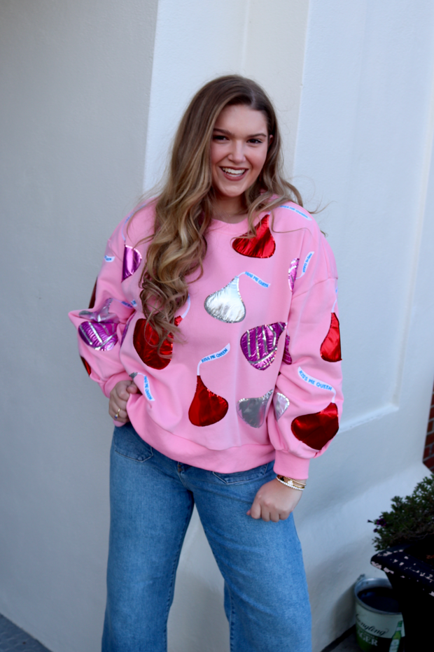 Light Pink Queen of Kisses Sweatshirt