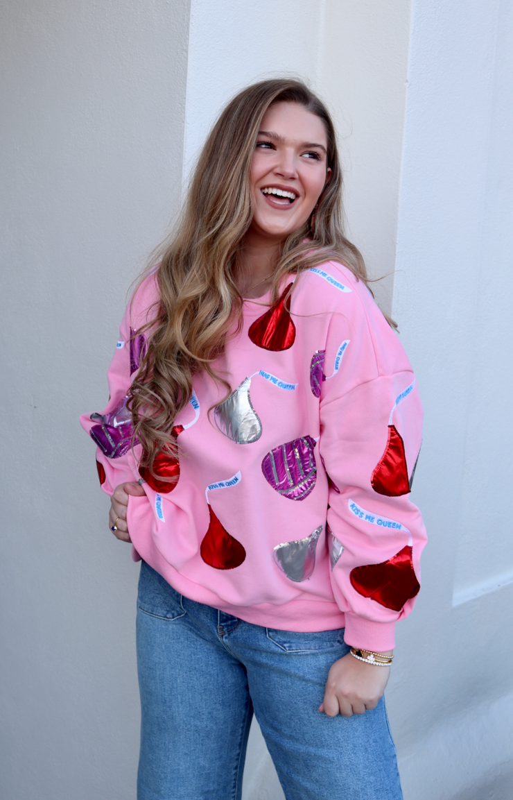 Light Pink Queen of Kisses Sweatshirt