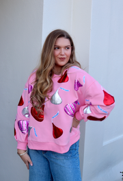 Light Pink Queen of Kisses Sweatshirt