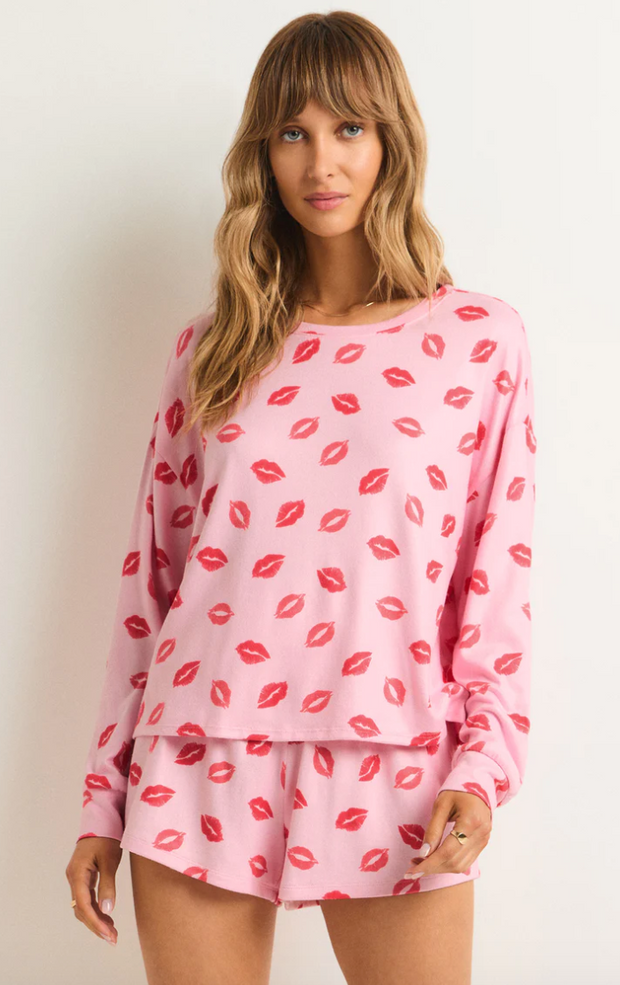 Pucker Up Kisses Long Sleeve Top