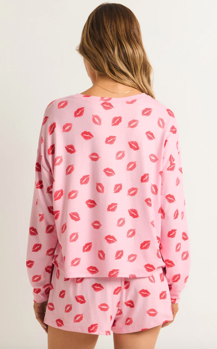 Pucker Up Kisses Long Sleeve Top