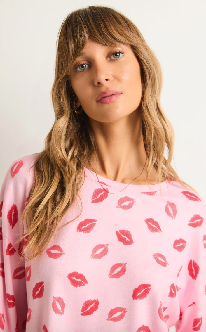 Pucker Up Kisses Long Sleeve Top