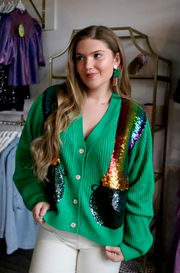 Green Pot of Gold Cardigan