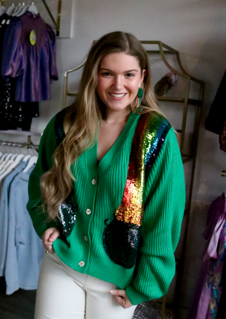 Green Pot of Gold Cardigan