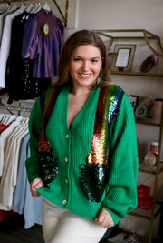 Green Pot of Gold Cardigan