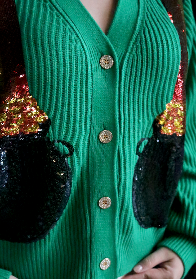 Green Pot of Gold Cardigan