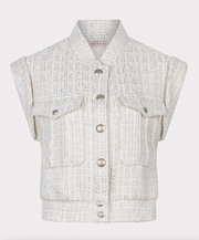 Gilet Short Sleeve Tweed Vest