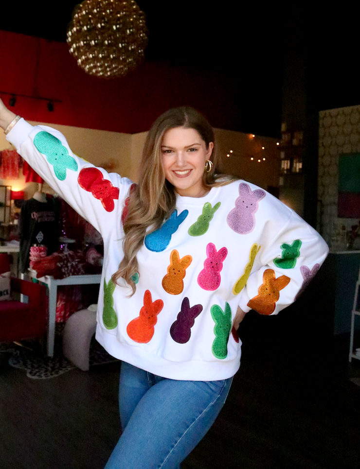 Multi Peeps Rhinestone Sweatshirt